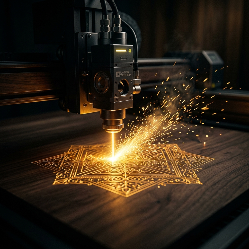 Precision laser engraving in action